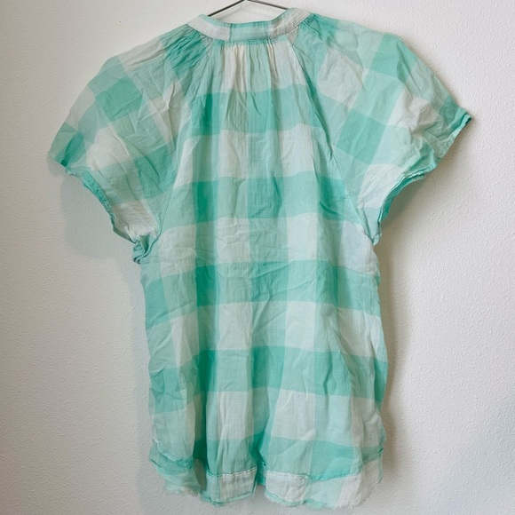 Maeve {Anthropologie} Gingham Flutter Top - Picture 5 of 5